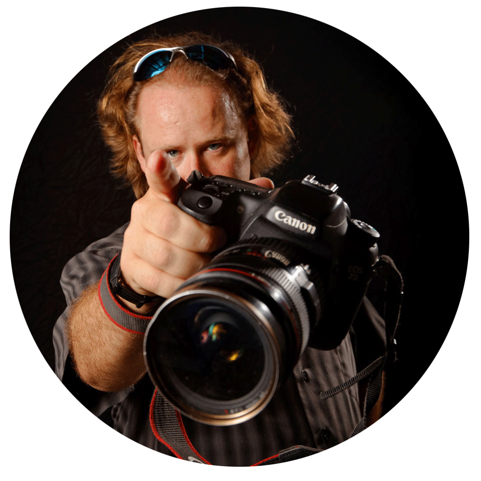 Barton Glasser holding camera